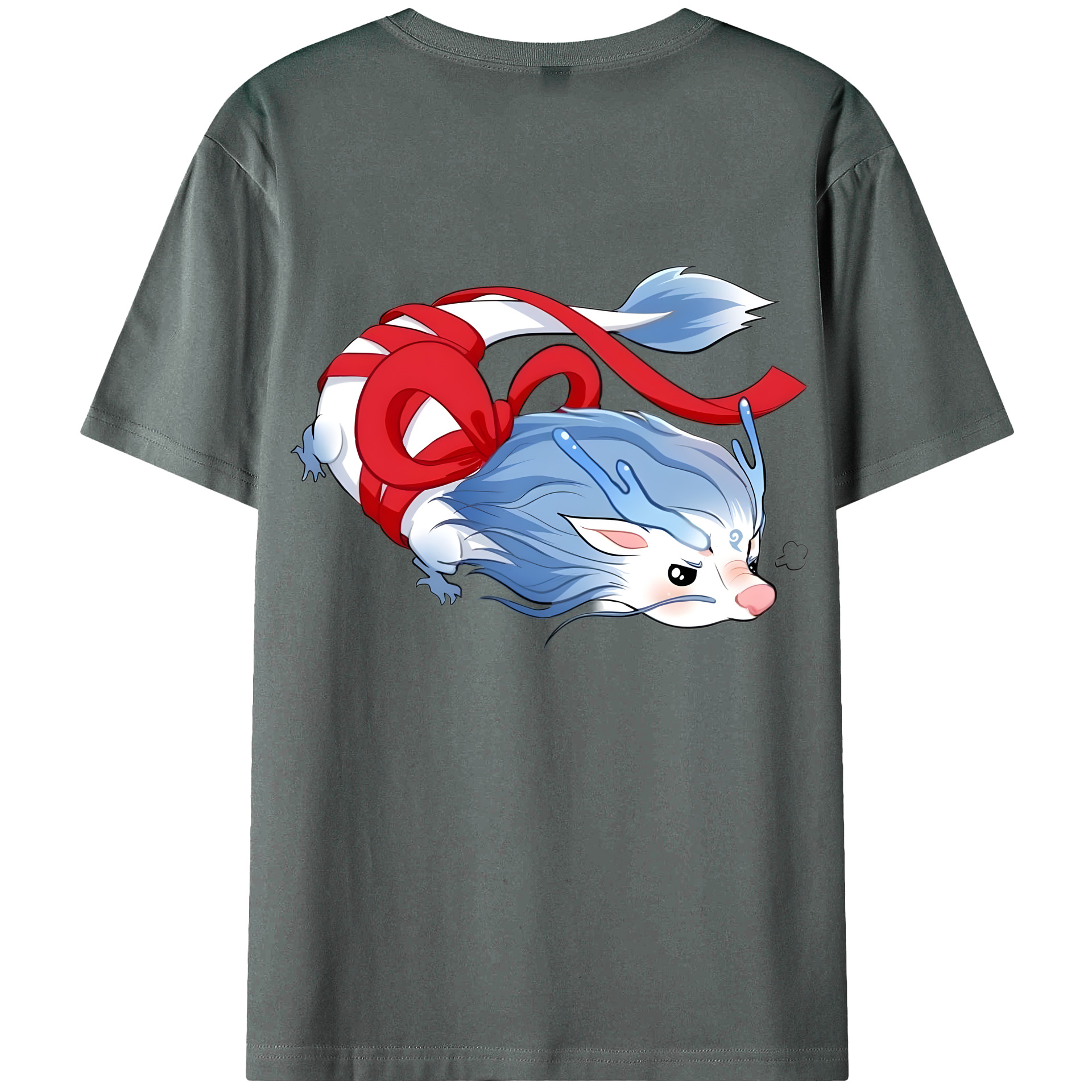 （画像用） Ne Zha 2 ナタ 魔童の大暴れ 綿100％ メンズ半袖Tシャツ（バックプリント） 通気性